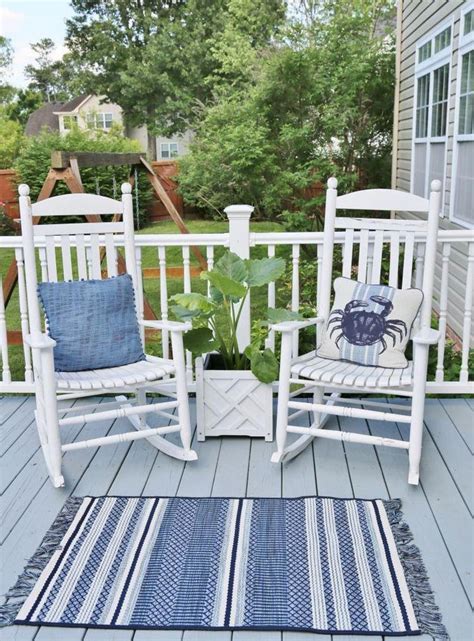 blue and white deck